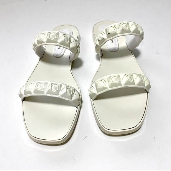 Stuart Weitzman Rosita Two Band Slide Sandal Size 8.5 N Summer Casual - Picture 4 of 11